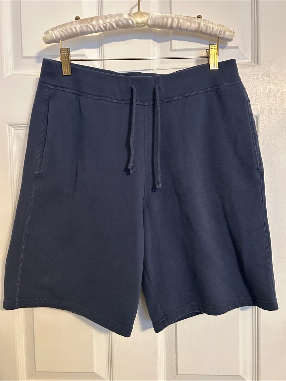 ABERCROMBIE AND FITCH - SOFT A&F Fleece Men's Navy Drawstring Casual Shorts